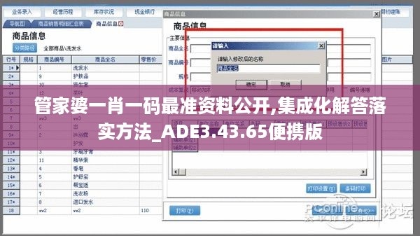 管家婆一肖一码最准资料公开,集成化解答落实方法_ADE3.43.65便携版