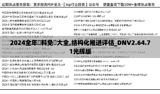 2024全年資料免費大全,结构化推进评估_DNV2.64.71光辉版