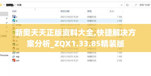 新奥天天正版资料大全,快捷解决方案分析_ZQX1.33.85精装版