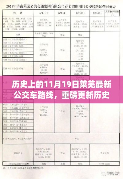 揭秘莱芜最新公交车路线变迁，历史上的11月19日重磅更新回顾