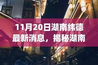 湖南纬德小巷深处的隐藏瑰宝，有故事的小店揭秘（最新消息11月20日）