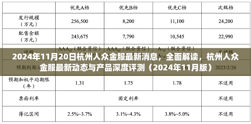 2024年11月20日杭州人众金服最新动态与深度评测报告