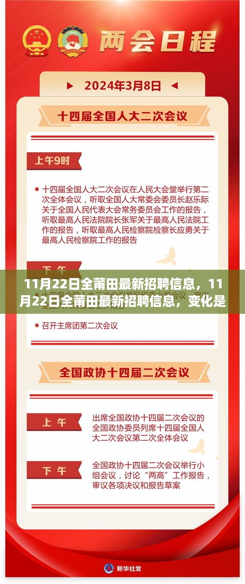 11月22日全莆田最新招聘信息更新，变化与成长并行，学习照亮自信之路