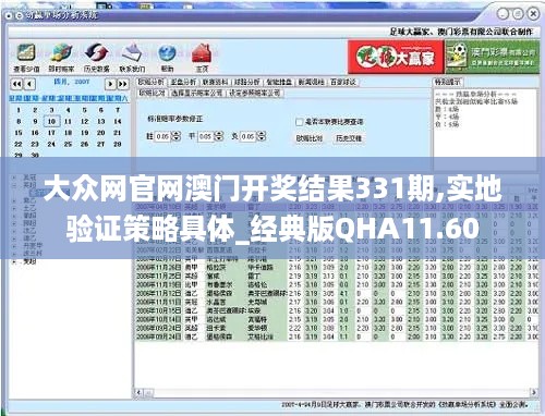 大众网官网澳门开奖结果331期,实地验证策略具体_经典版QHA11.60