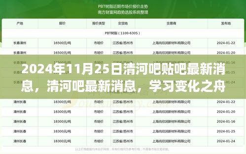 清河吧最新动态，学习变化之舟扬帆自信成就海域的2024年11月25日最新消息