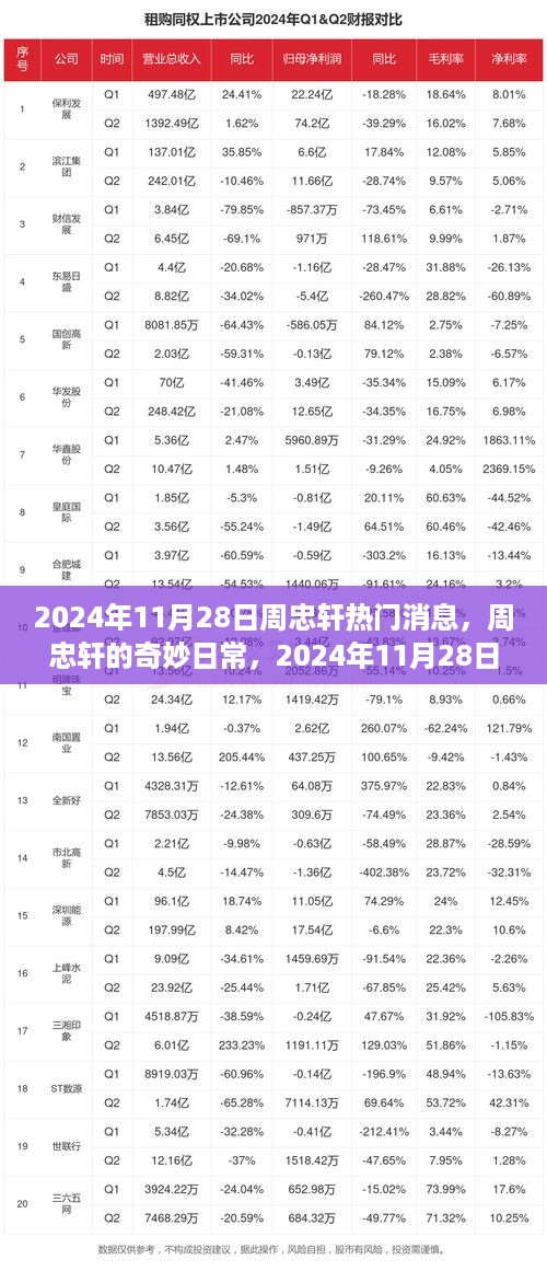 周忠轩的奇妙日常，2024年11月28日的温馨时光