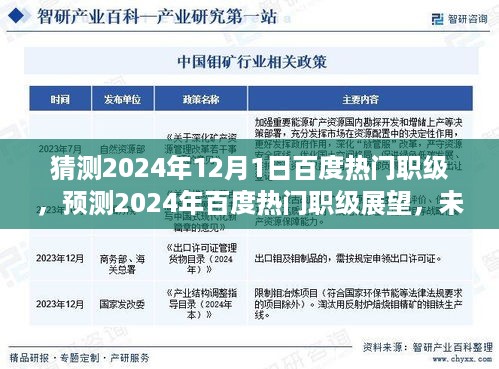 2024年百度热门职级展望，职场新趋势与机遇揭秘