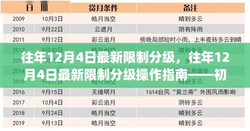 往年12月4日最新限制分级详解，操作指南与初学者进阶指南