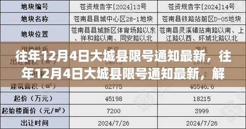 往年12月4日大城县限号通知详解，最新规定与洞察