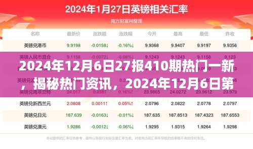 揭秘热门资讯，聚焦2024年12月6日第27报第410期热点聚焦