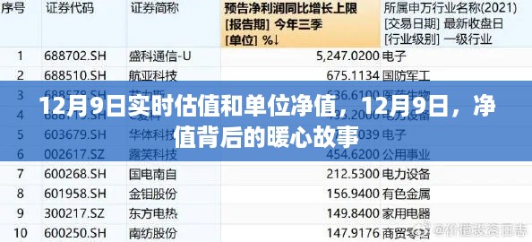 12月9日实时估值和单位净值，12月9日，净值背后的暖心故事