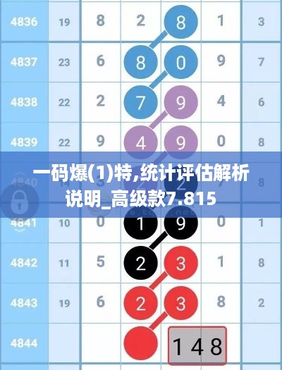 一码爆(1)特,统计评估解析说明_高级款7.815