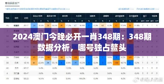 2024澳门今晚必开一肖348期：348期数据分析，哪号独占鳌头