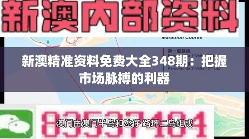 新澳精准资料免费大全348期：把握市场脉搏的利器