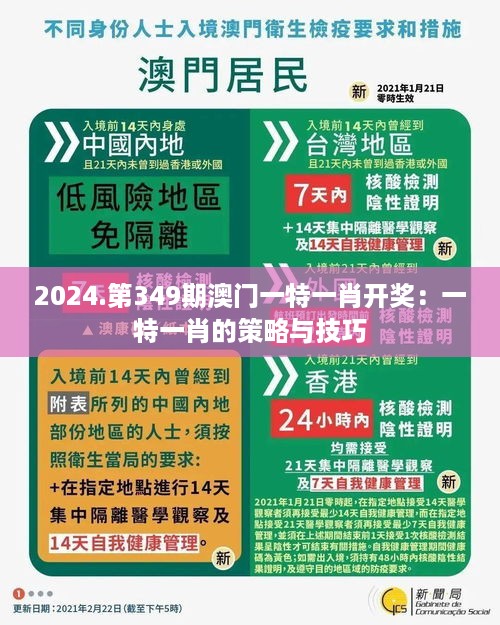 2024.第349期澳门一特一肖开奖：一特一肖的策略与技巧