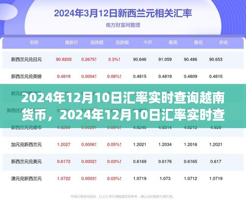 2024年12月10日越南货币汇率实时查询与深度解析