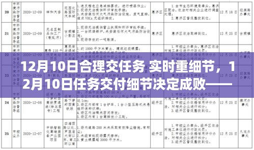 12月10日任务交付，细节决定成败——优化工作流程与实时关注的策略重要性