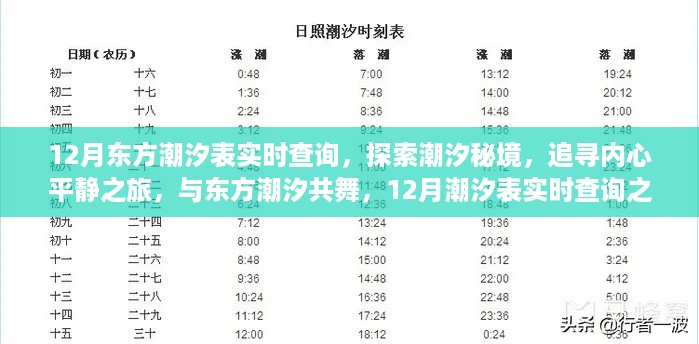 探索潮汐秘境，东方潮汐表实时查询之旅，追寻内心平静的开始