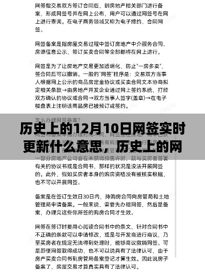 历史上的网签实时更新深度解读，意义与影响