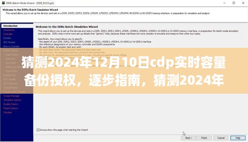 猜测，CDP实时容量备份授权操作指南（逐步指南，适用于2024年12月10日）