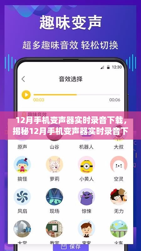 揭秘，12月手机变声器实时录音下载的功能、优势与应用场景解析