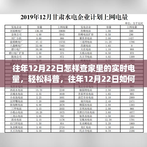 往年12月22日如何轻松查询家庭实时电量使用情况指南