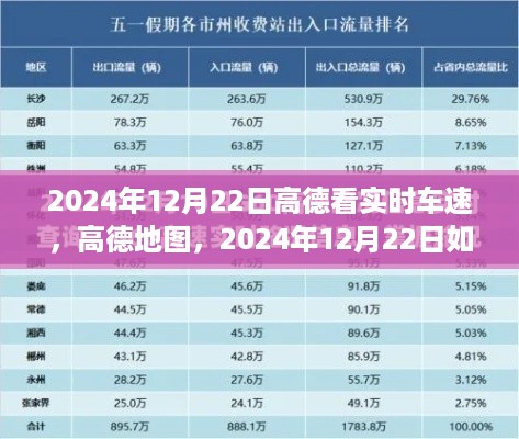 高德地图实时车速功能使用指南，2024年12月22日操作详解