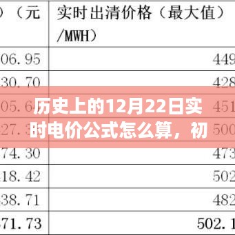 历史上的实时电价公式解析与计算步骤指南，适用于初学者与进阶用户的12月22日实时电价公式详解