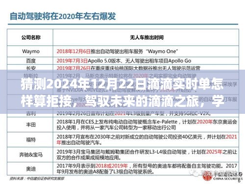 驾驭未来的滴滴之旅，实时单处理与拒接规则解析（2024年预测）