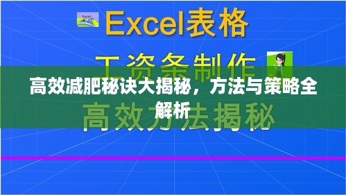 高效减肥秘诀大揭秘，方法与策略全解析