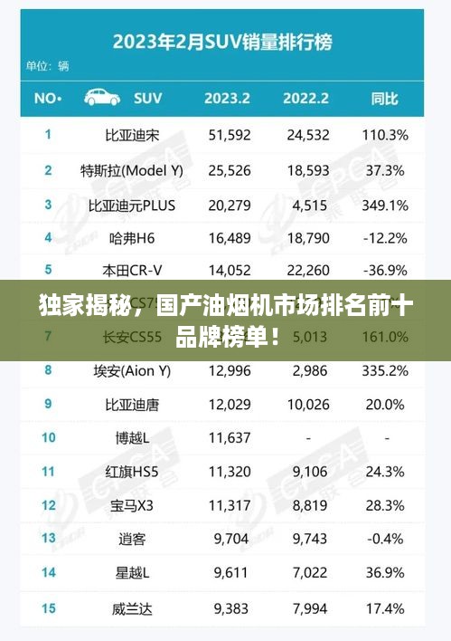 独家揭秘，国产油烟机市场排名前十品牌榜单！