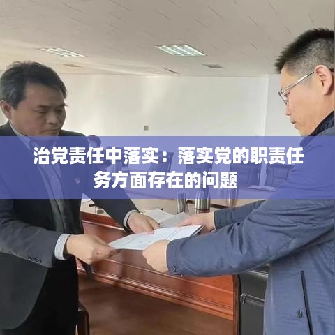 治党责任中落实：落实党的职责任务方面存在的问题 