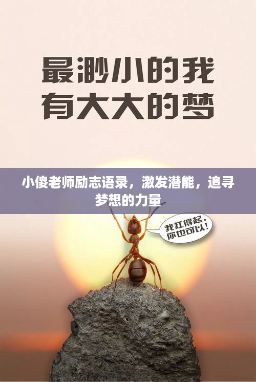 小傻老师励志语录，激发潜能，追寻梦想的力量