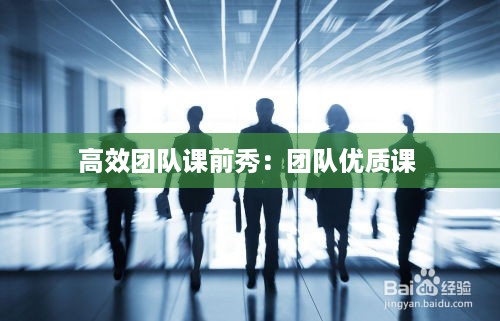 高效团队课前秀：团队优质课 