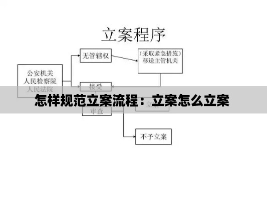 怎样规范立案流程：立案怎么立案 