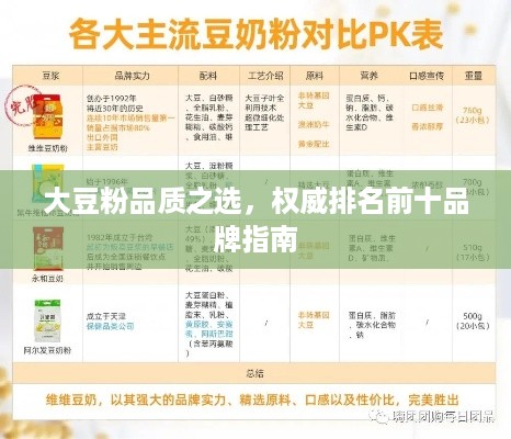 大豆粉品质之选，权威排名前十品牌指南