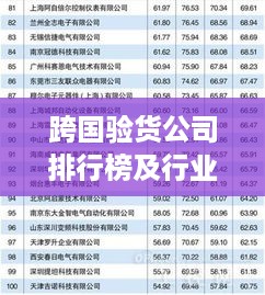 跨国验货公司排行榜及行业影响力解析