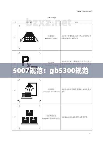 5007规范：gb5300规范 