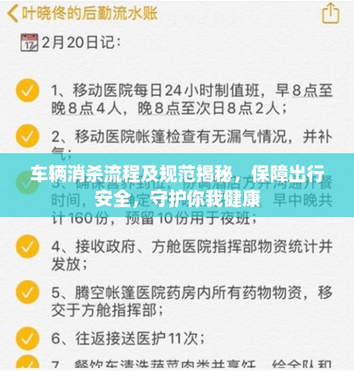 车辆消杀流程及规范揭秘，保障出行安全，守护你我健康