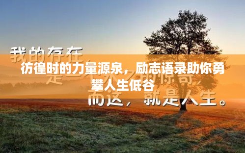 彷徨时的力量源泉，励志语录助你勇攀人生低谷