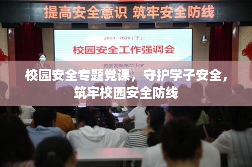 校园安全专题党课，守护学子安全，筑牢校园安全防线