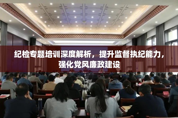 纪检专题培训深度解析，提升监督执纪能力，强化党风廉政建设