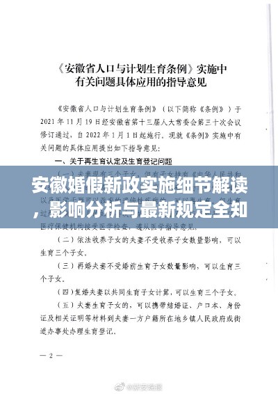 安徽婚假新政实施细节解读，影响分析与最新规定全知道